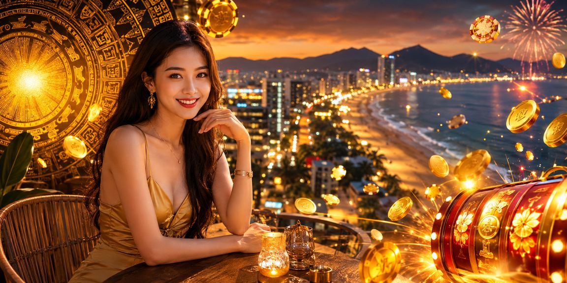 Người dùng Đà Nẵng thư giãn với slot game và cà phê trong khi theo dõi tài khoản VIP